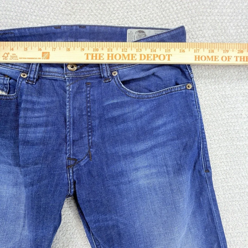 Diesel Safado-R Jeans Mens 30x32 Blue Slim Straight Stretch Medium Wash FLAW